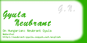 gyula neubrant business card